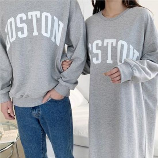 [애슬릿]국내 생산 면 100% B 레터링 맨투맨 티셔츠