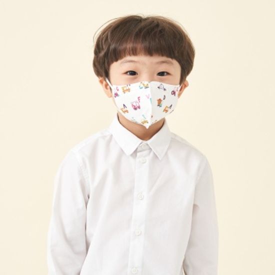 알파벳자동차 국내산 유아 어린이 캐릭터 마스크 10매