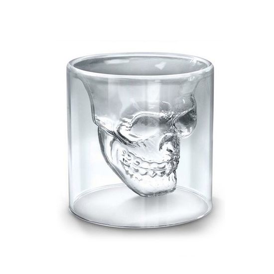 [로하티]해골 술잔 75ml/ 이중유리 양주잔
