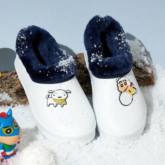 [국내생산] 눈덩이 짱구 털실내화 EVA 겨울 실내화