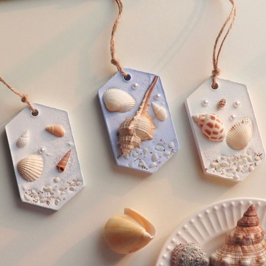 조개 바다 석고방향제만들기diy키트,2개완성