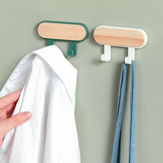 디아망 화이트 우드 다용도 수납 후크 걸이