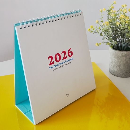 2026모뉴 레트로 달력 옛날 큰숫자 음력 절기 부모님