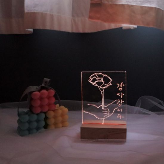 카네이션 아크릴 무드등 만들기 패키지 DIY