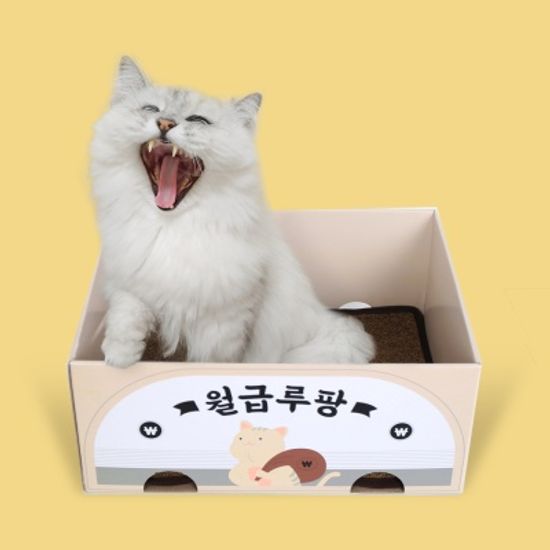 [노리노리캣] 카펫 스크래쳐 박스 월급루팡