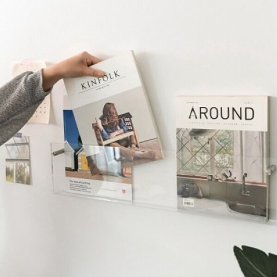 인테리어 투명 벽선반 2size