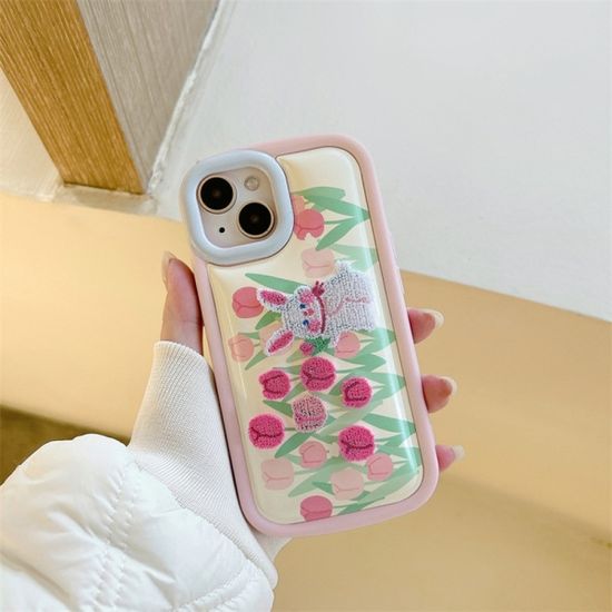 아이폰 14 13 12 11 자수 카메라 보호 실리콘 케이스