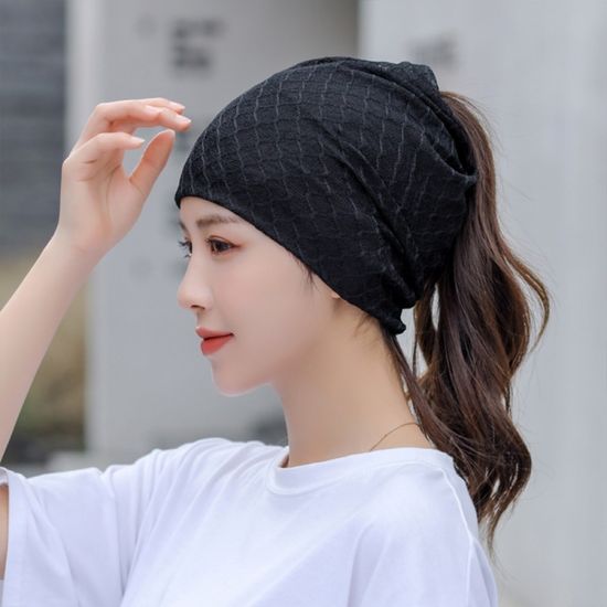 로즈앤 멀티스카프 비니 2p세트(블랙) 헤어두건