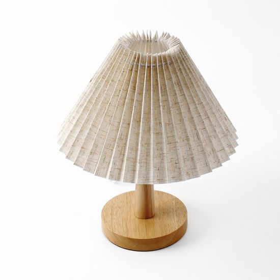 포무드 밝기조절 테이블 스탠드 플리츠 베드 램프