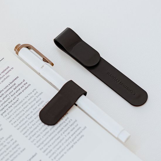 누보북마크 펜홀더 자석으로 고정되는 가죽 책갈피