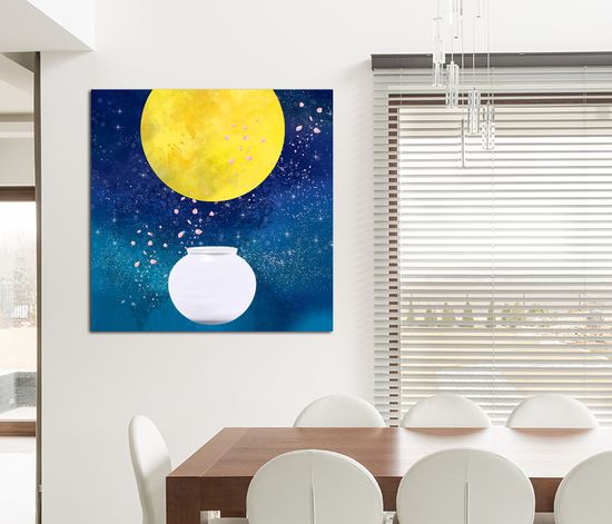 청풍명월 달항아리 인테리어 그림 액자 거실 중형