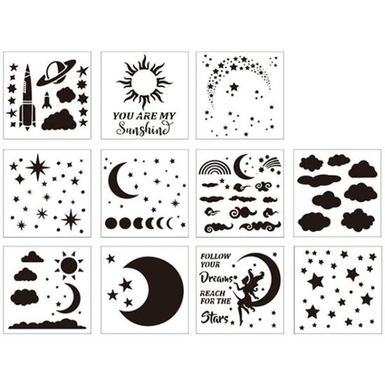 가제트 스텐실 도안 GS1000 하늘 11장