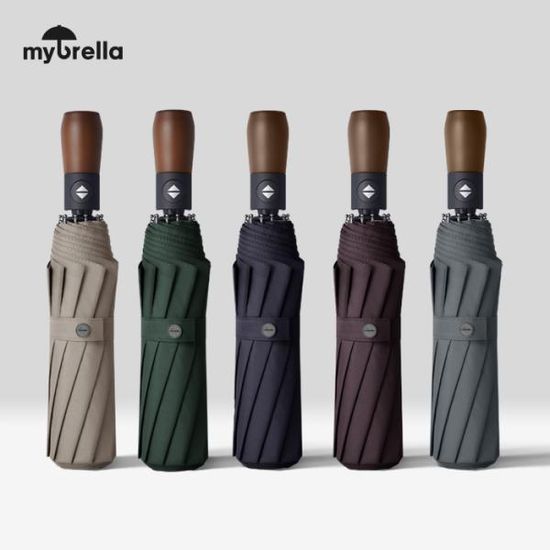 MYBRELLA 우드 3단 자동 우산 MX2