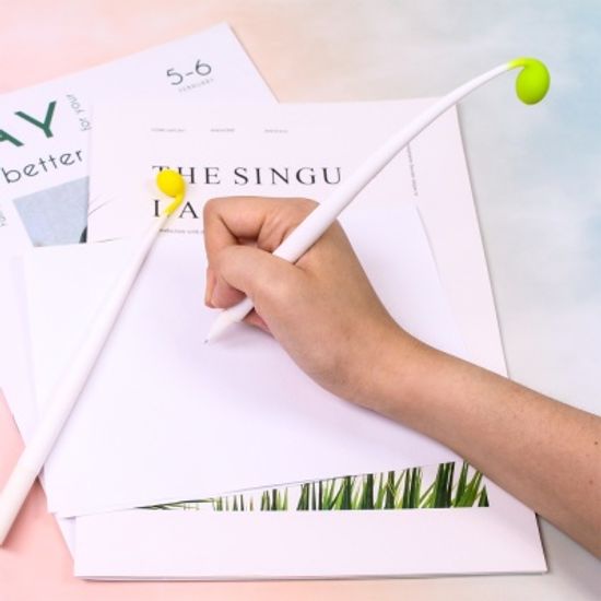 핵인싸템 갓샵 흔들흔들 콩나물펜 채소 중성잉크 볼펜