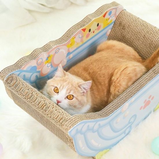 욕조 디자인 고양이 발톱 골판지 스크래쳐 장난감