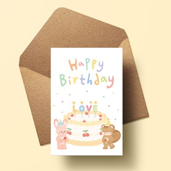 캘리그라피카드 JW2210-Happy Birthday 생일카드