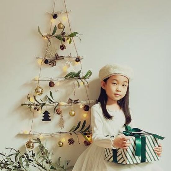 크리스마스 트리 장식 벽트리 올리브 블랙 55cm