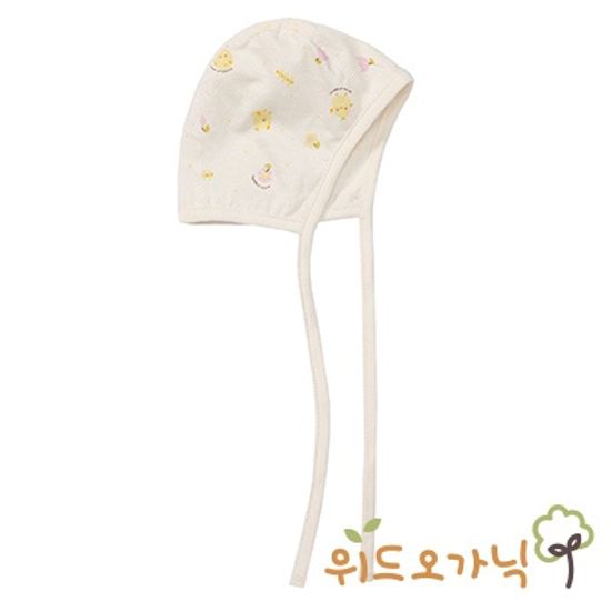 [위드오가닉] 오가닉 신생아 파일럿모자 병아리