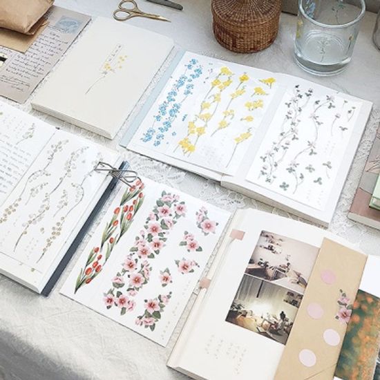 꽃 사이 꽃 스티커 6종 세트