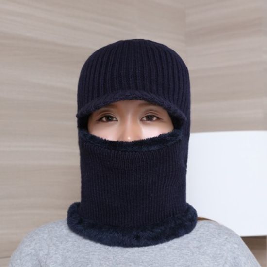 브리드 넥워머 털모자(네이비)/겨울 방한모자