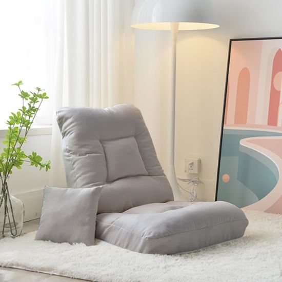 스퀘어 각도조절 1인용 좌식소파 (그레이)