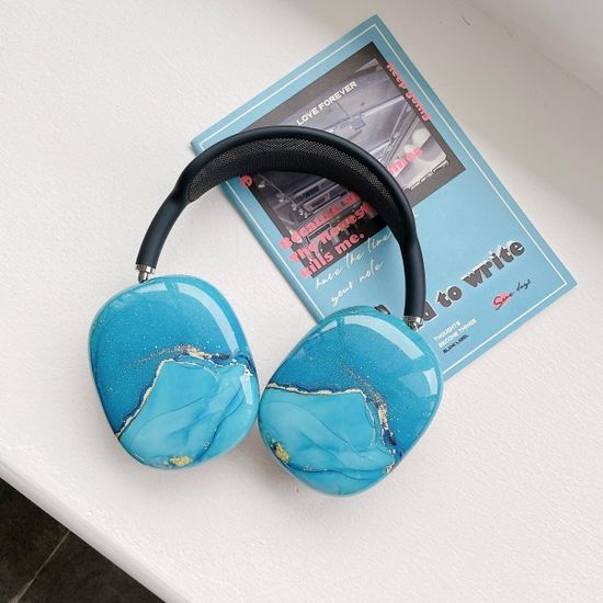 에어팟 맥스 전용 대리석 실리콘 커버 이어캡 케이스