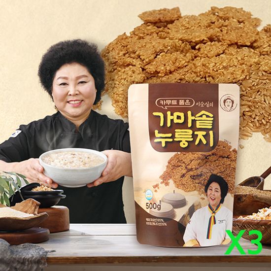 이순실 카무트 품은 가마솥 누룽지 500gx3봉 총1.5kg