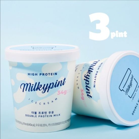 밀키파인트 더블 프로틴 우유 474ml 3개입