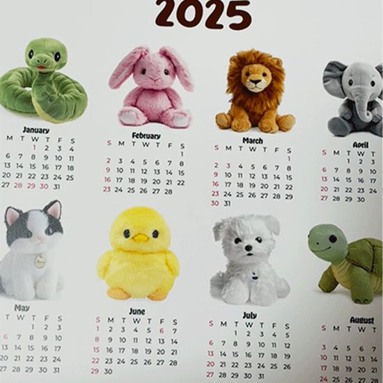 2025 오브제 인형 포스터 달력