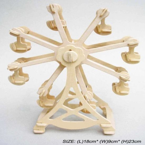 DIY나무조립모형놀이공원회전관람차