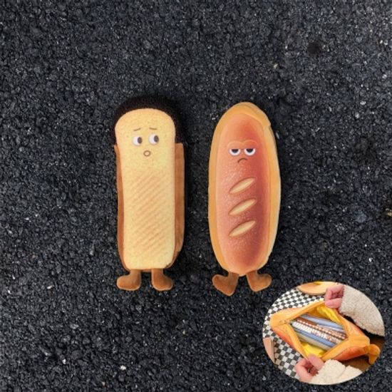 귀여운 브레드 빵 캐릭터 패브릭 필통 파우치 케이스