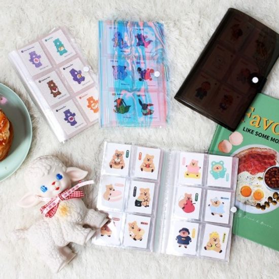 스티커 콜렉트북 앨범 띠부띠부씰 포켓몬 짱구 씰북