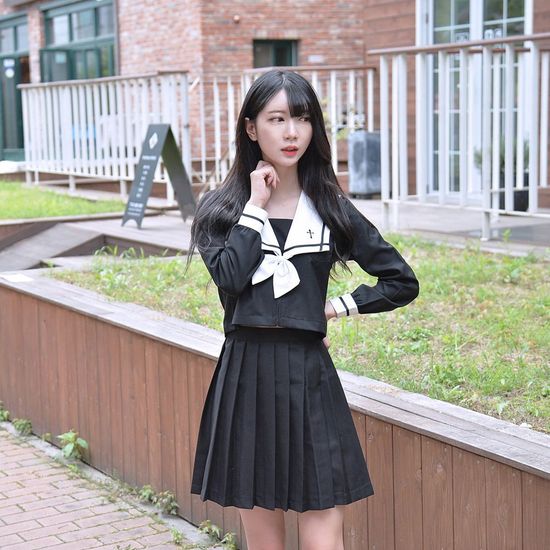 교복몰 세인트 블랙 세라복 세트 (긴팔)(WC8A5A4)