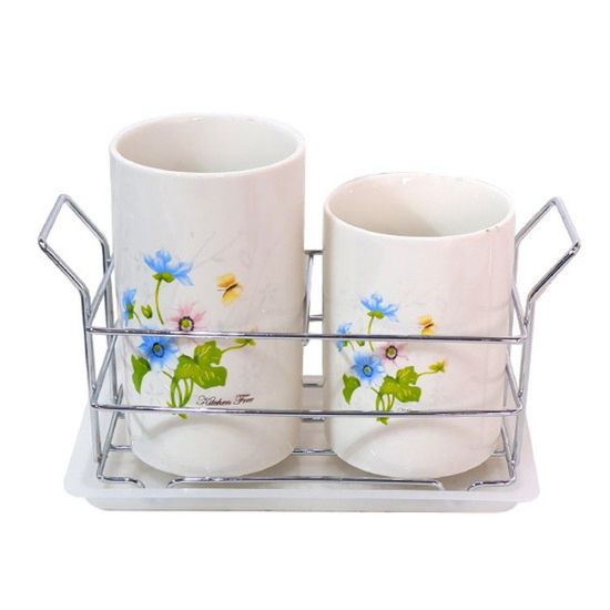 키친프리 도자기 수저통 2P WF71718