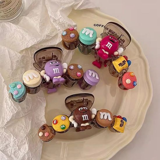 귀여운 동물 캐릭터 아크릴 머리 집게핀 예쁜 헤어 삔