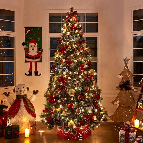 [도토로] 240cm 골든벨 뉴리얼 솔잎 눈꽃 트리풀세트(