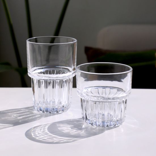 러델 레이어 스택 글라스 유리컵 2size 택1