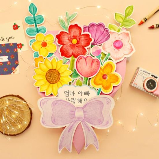 LED 조명 꽃다발 1set