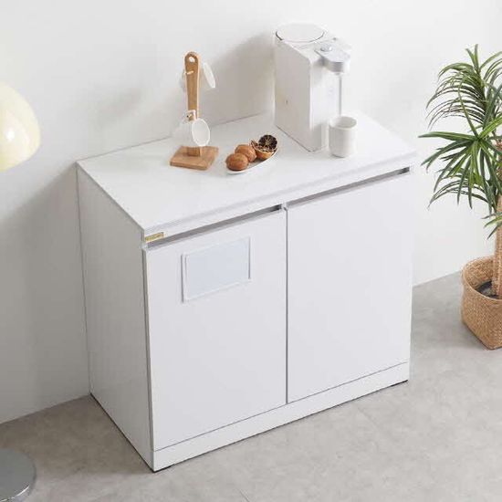 아도라퍼니처 D1 싱글 푸시 휴지통 다용도 수납장 800