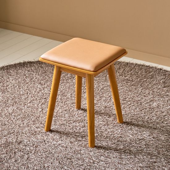 트리플 방석일체형 원목 스툴의자 화장대의자 T509