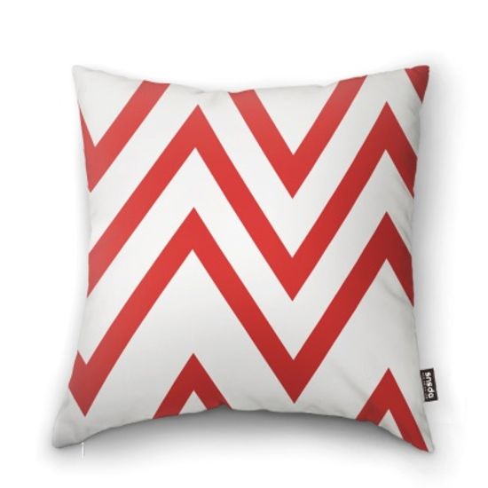 지그재그 레드 인테리어 쿠션 RED31