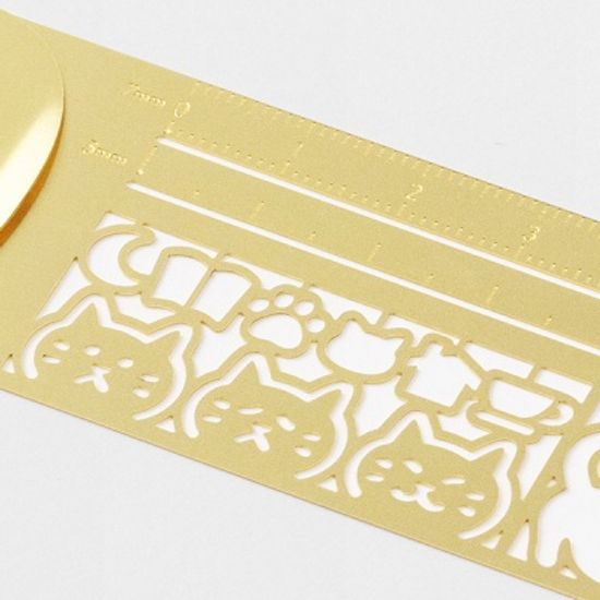 Clip Ruler Brass - Cat