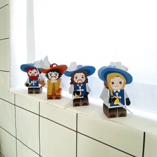 삼총사_달타냥 외 3종_동화페이퍼토이 70탄