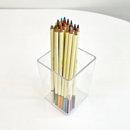 모던 큐브 투명 정리함 6호 1개+1개 데스크오거나이저