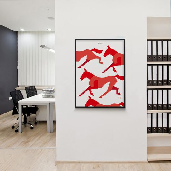 붉은 말의 기운 2 M 디자인 포스터 병오년 2026년