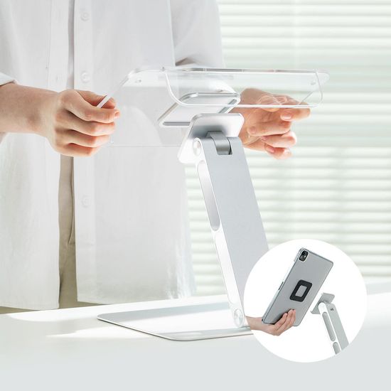 마그네틱 미니 독서대 높이 각도 투명 거치대 필기대