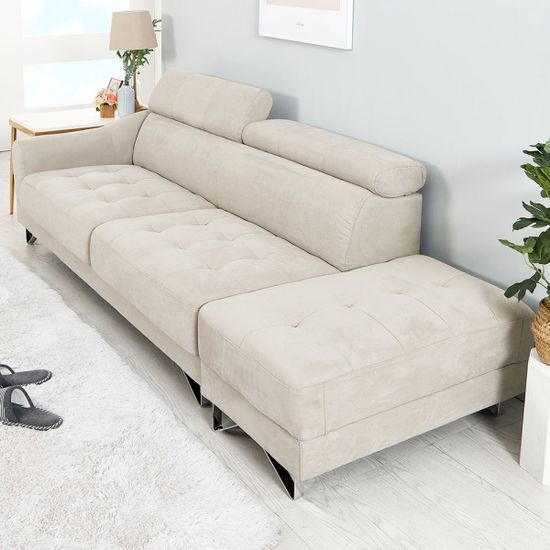 딜라잇 3인용 아쿠아텍스 패브릭 소파 (착불)