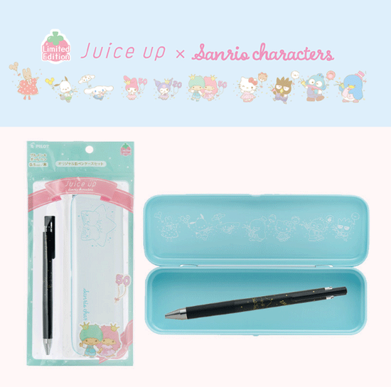 [한정판]PILOT 쥬스업 산리오 틴케이스 세트_3종택