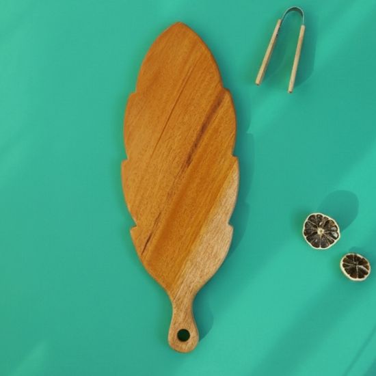 바른락 마호가니 우드 물고기&나뭇잎 도마