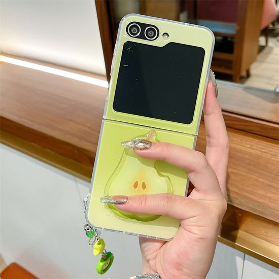 갤럭시Z플립 7 6 5 4 3 사과 배 키링 미러 하드케이스